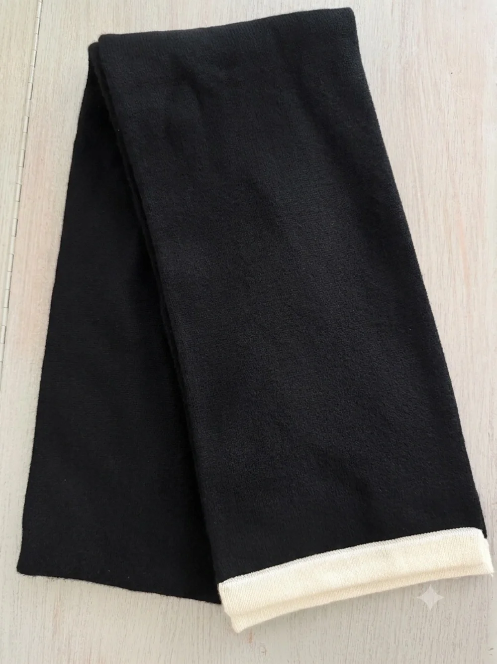 Ralph Lauren Rugby 100% Cashmere Scarf Black Varsity Patch 4 Monogram R Preppy